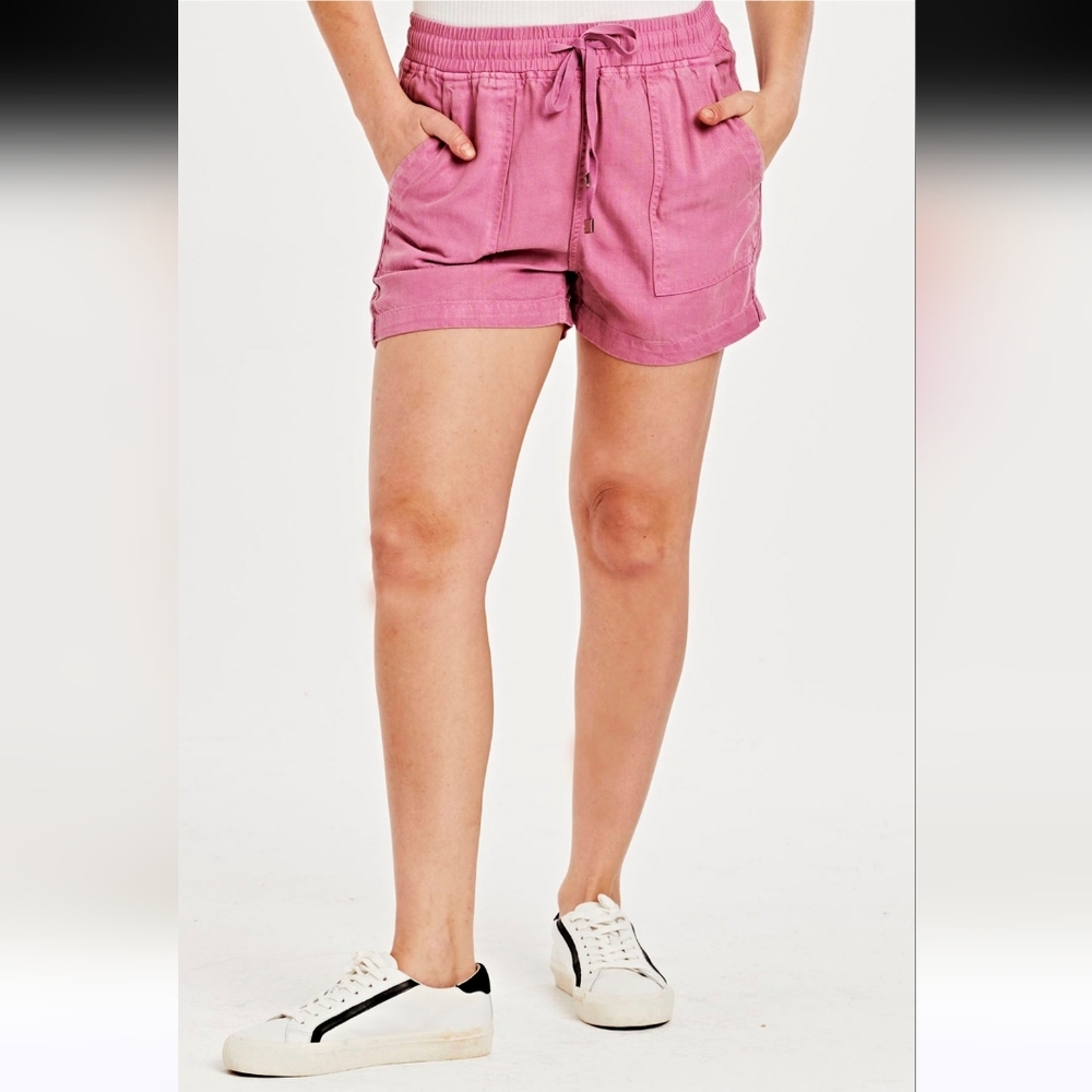 Dear John Mauve Pink High Waist Drawstring Shorts